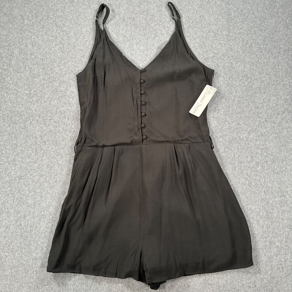 les soeurs Lizard Thicket Romper Women's Medium Olive Green V-Neck Shorts New